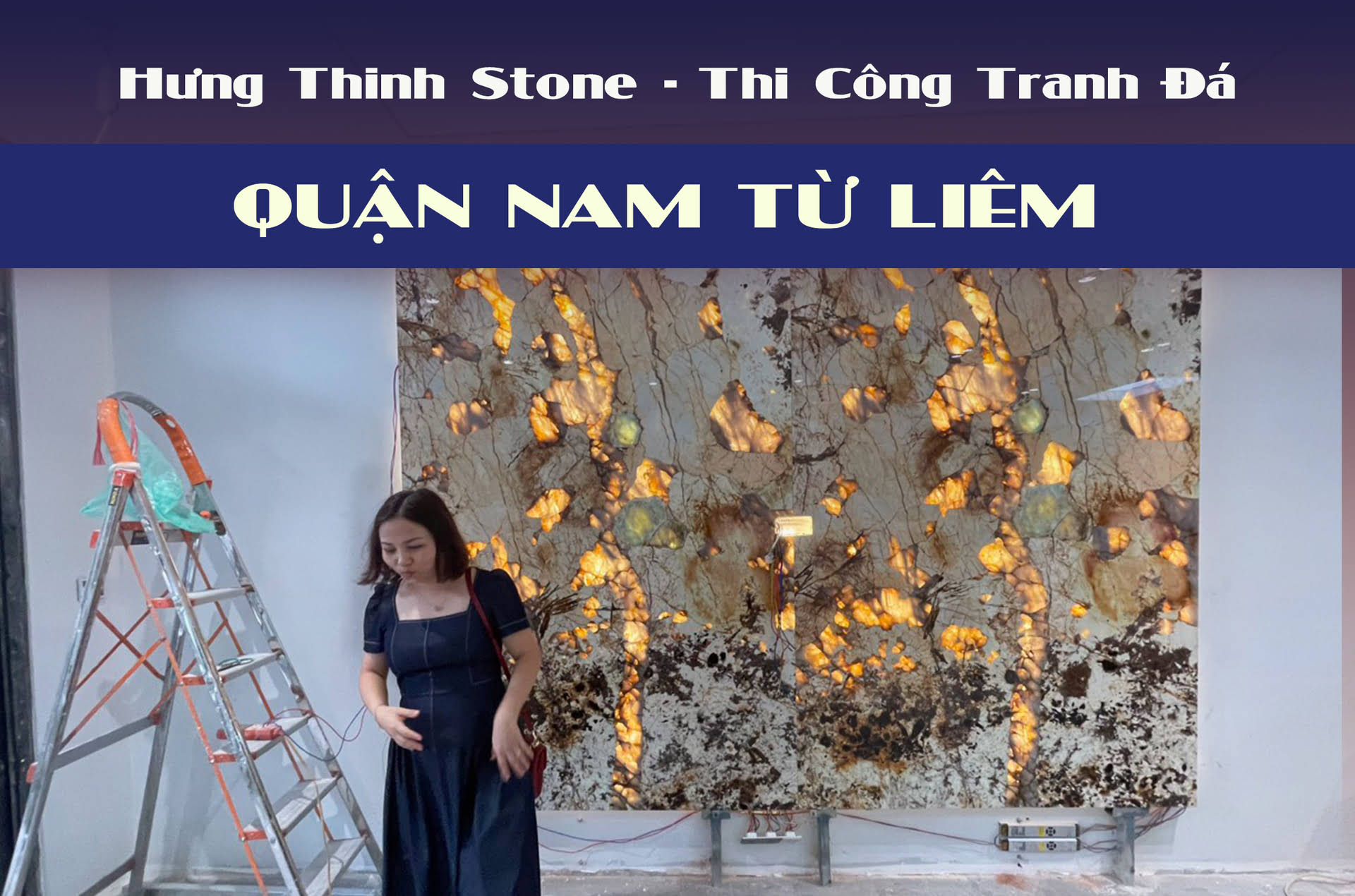 Thi công tranh đá tự nhiên, tranh đá đối xứng cho các công trình nội, ngoại thất quận Nam Từ Liêm