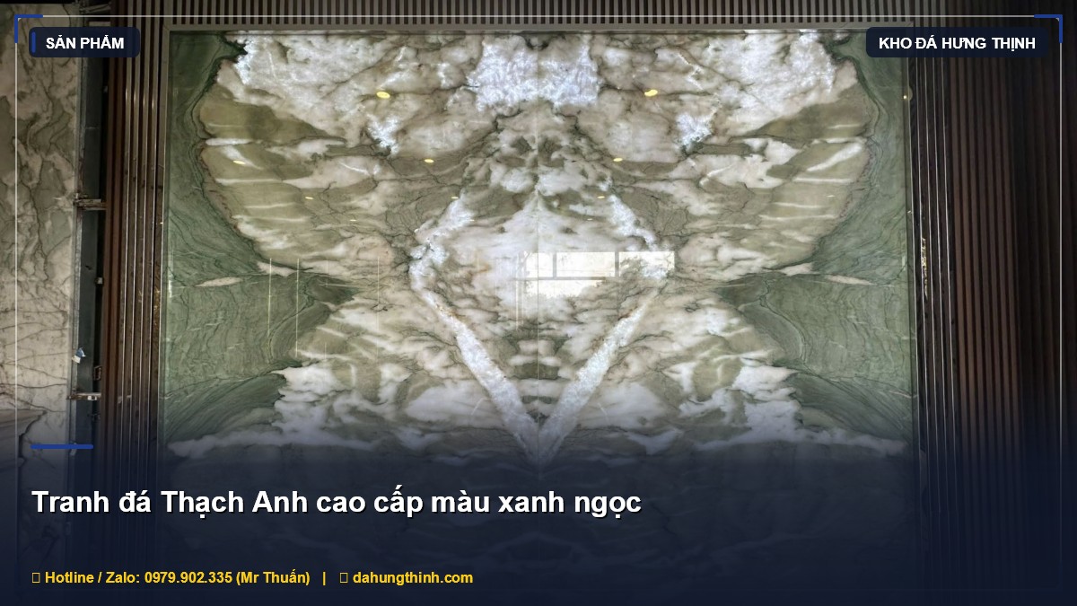 Tranh đá Thạch Anh cao cấp màu xanh ngọc: Lựa chọn hoàn hảo cho không gian sang trọng