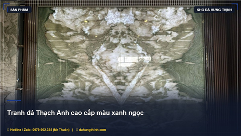 Tranh đá Thạch Anh cao cấp màu xanh ngọc: Lựa chọn hoàn hảo cho không gian sang trọng
